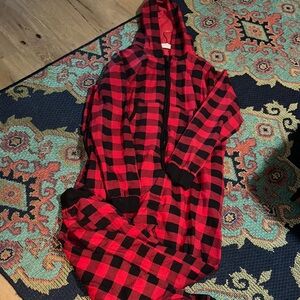 Red and Black Plaid Men's Onesie